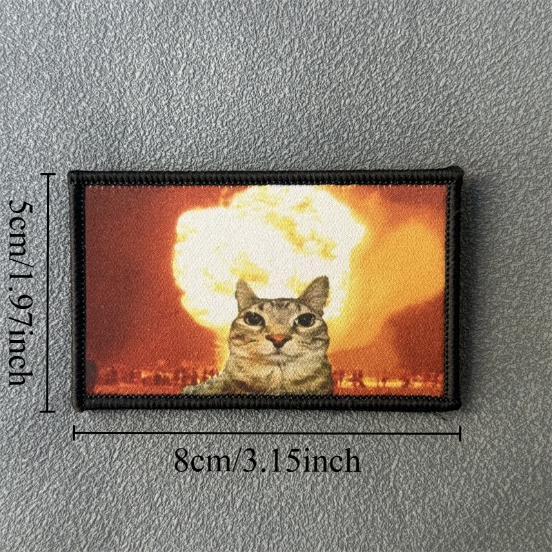 E-shop Niedlicher Katzen-Smiley Aufnäher Badge Druck Rucksack Kleidung Dekorative Zusätze Aufkleber Armbänder