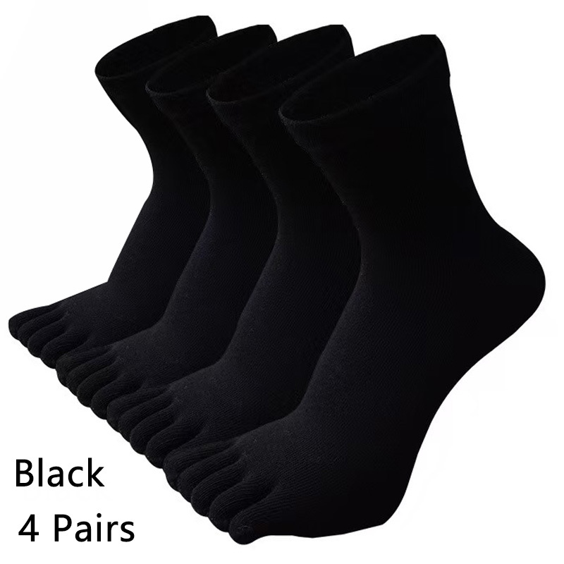 TEMU 4 Calzini Donna per , Assorbi-Sudore, Traspiranti, Elastici, con Punta Divisa a Met� Polpaccio, Adatti Sia per Che per Donne, Ideali per l'Uso e