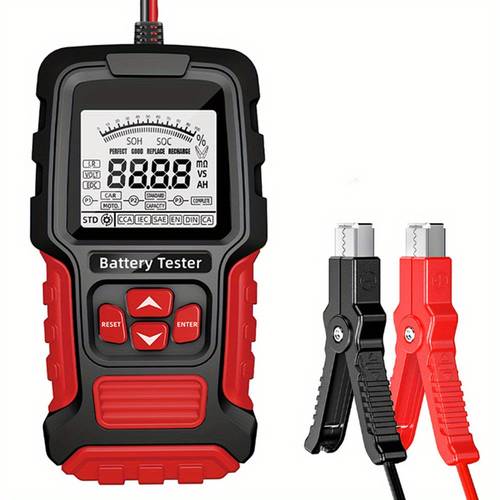 12v 24v batterie tester für fahrzeuge | lcd digital mess- und diagnosegerät für lkw, motorrad, suv, auto - blei-säure-batterie test, abs material, ≤36v betriebsspannung, ohne batterie