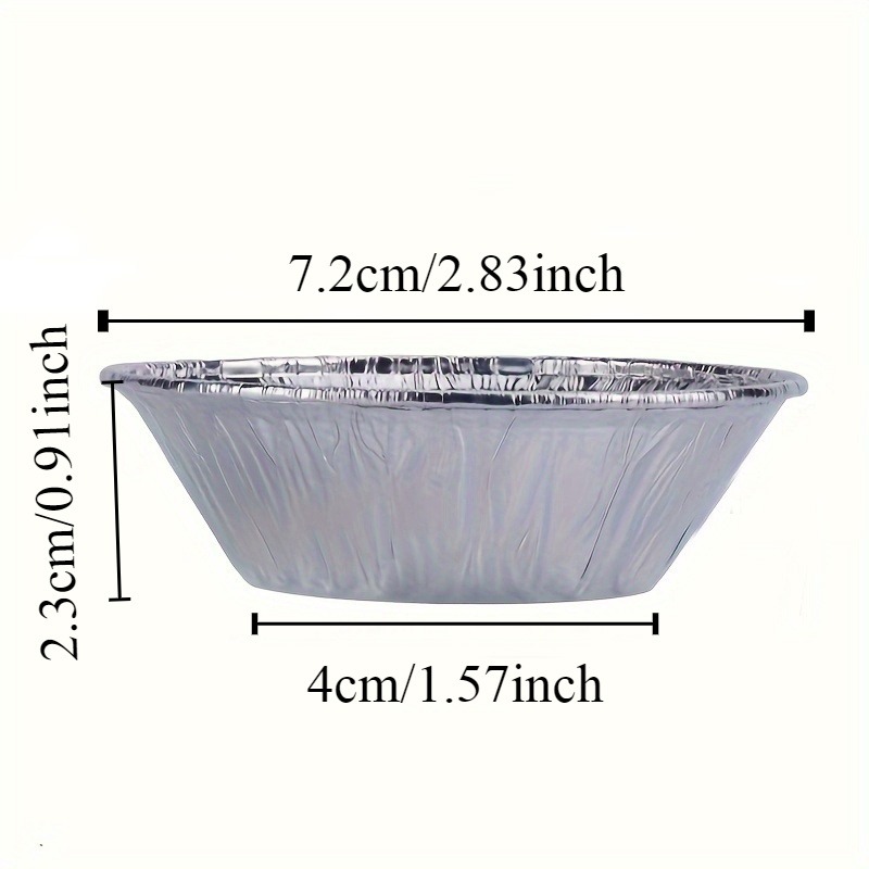   200 упаковок фольги для запекания Heatwave, одноразовые круглые формы для пирогов для тартов, день рождения, Рождество, Новый год, формы для выпечки, детали 0