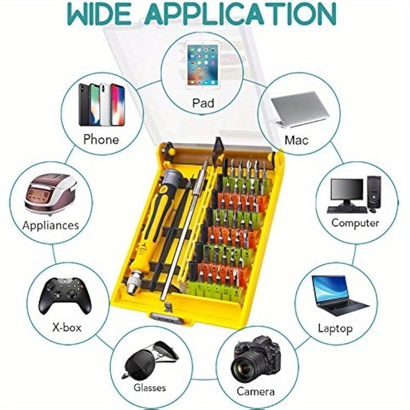 46 in 1 precision electronic screwdriver set   magnetic professional repair tools kit with extension bar and tweezers Product details 5