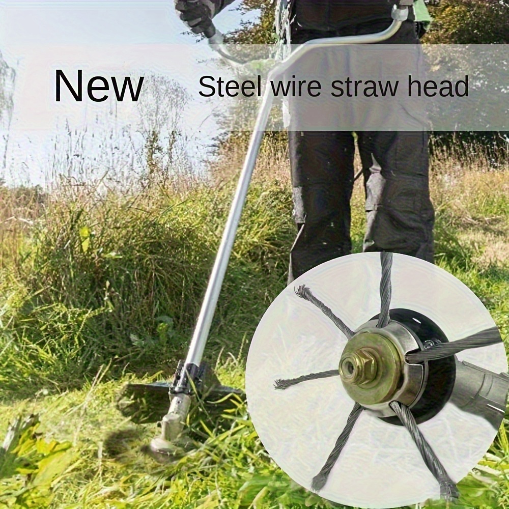 garden lawn mower blade steel wire   head mowing blade grass trimming   knotted steel wire   brush head 24 5mm metal material for mower brush cutter attachment replacement tool