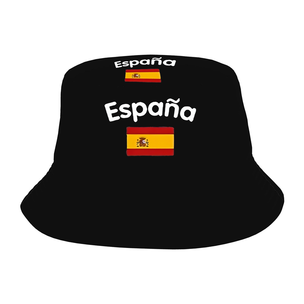 TEMU Sombrero de pescador de 1 pieza con de España - Colores españoles, sombrero de para exteriores, adecuado para pesca, camping, senderismo,