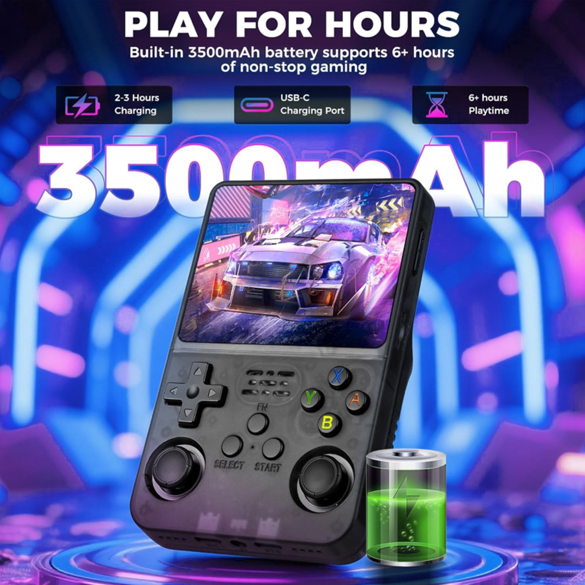 Handheld Gaming Console, Portable Device with HD Screen