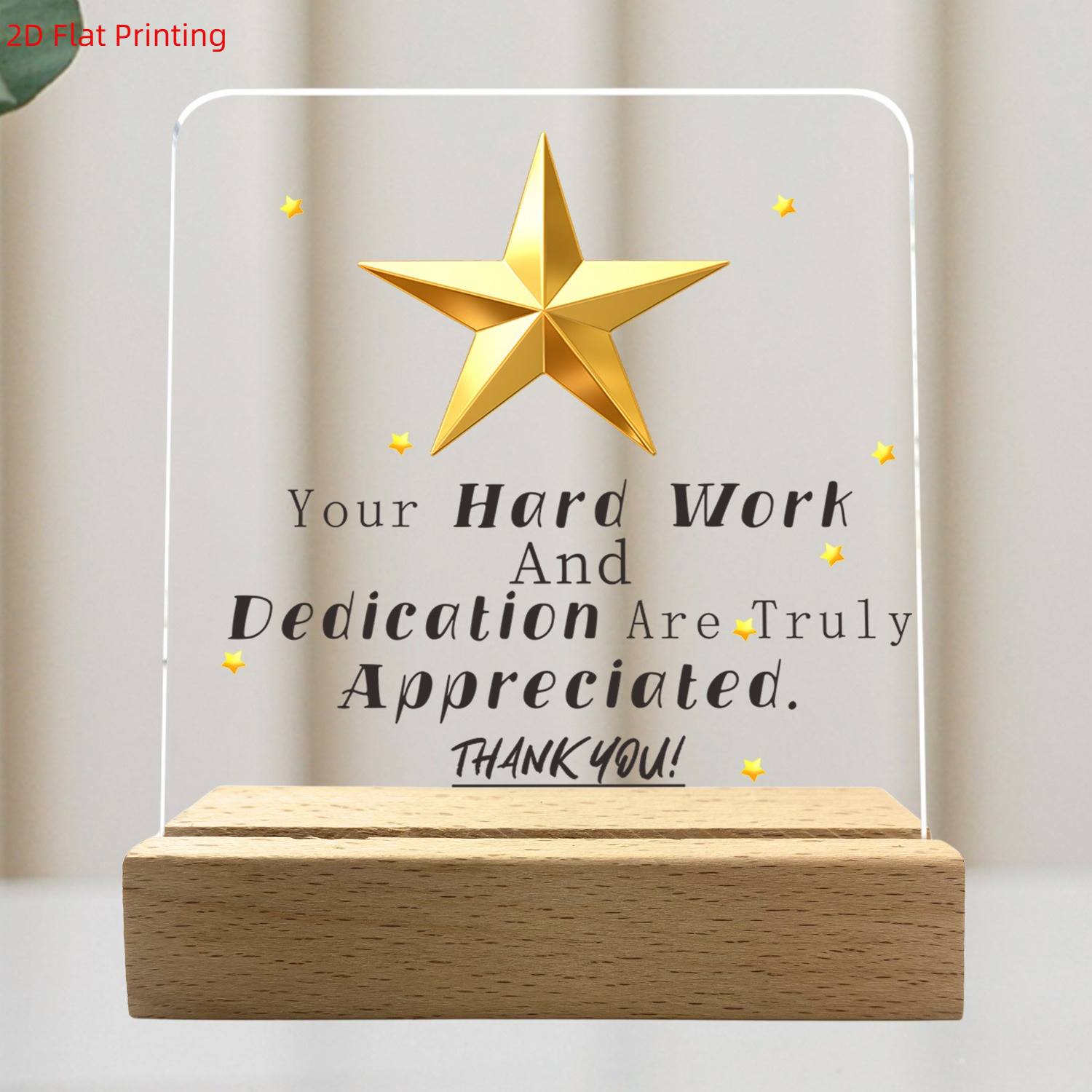 2d flat 1pc wooden base acrylic sign your   and   are   appreciated   inspirational gift for teachers employees retirement home office decor no power needed glossy   2d flat 0