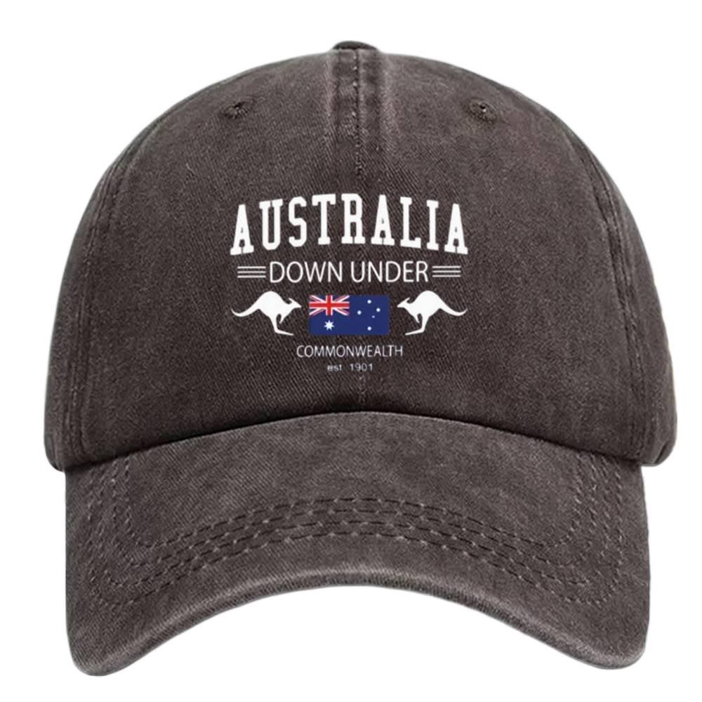 TEMU 1pc Australian Baseball Suitable For Sports & Casual Wear - Lightweight Breathable Hat With Curved Brim, Machine Washable, Iconic 'under