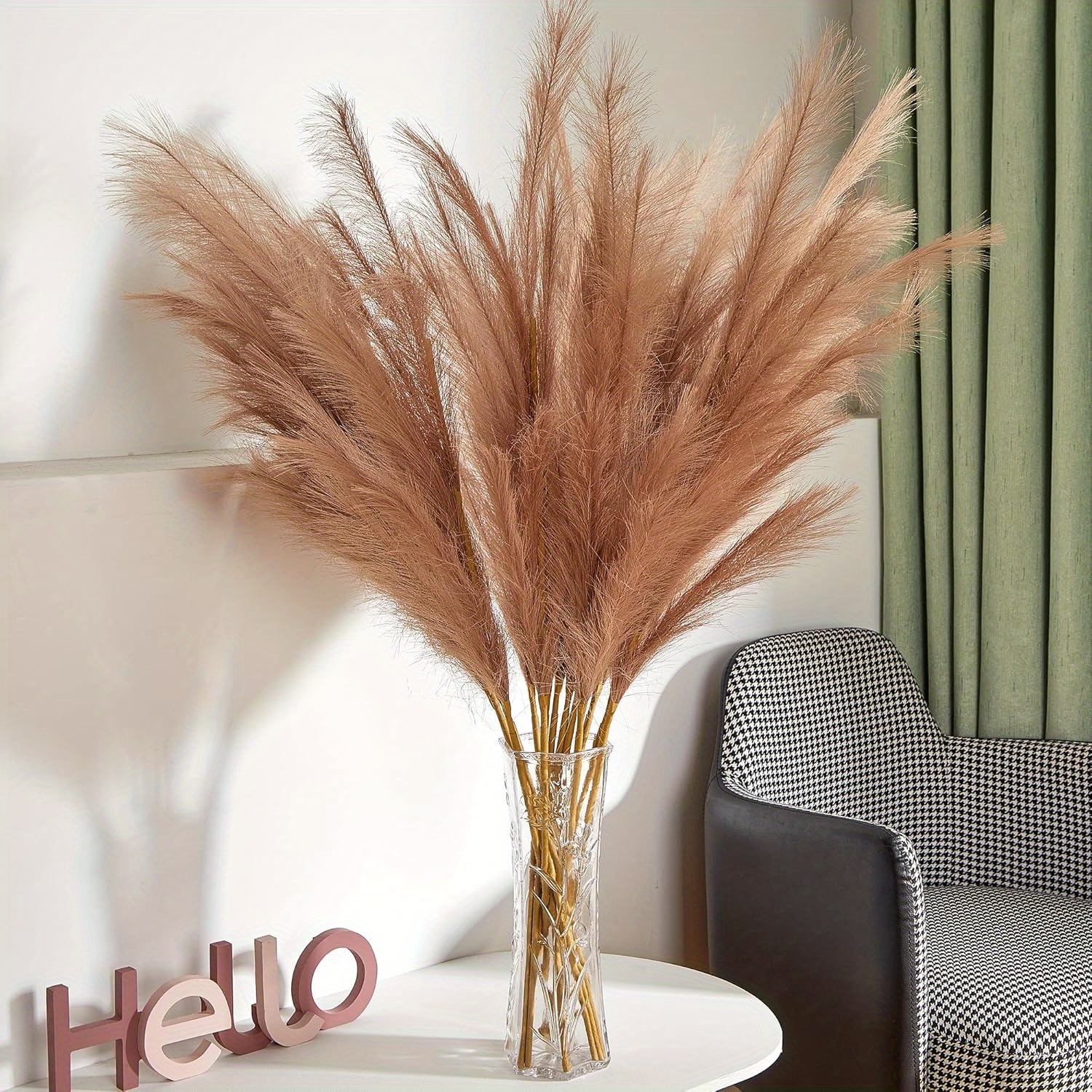 8pcs Luxury Artificial Pampas Grass Decorations, 99.06 cm Tall - Soft, Fluffy Beige And White Stems, Ideal for Bohemian Home Decor, Weddings, Parties, Vase Arrangements, Garden Decor