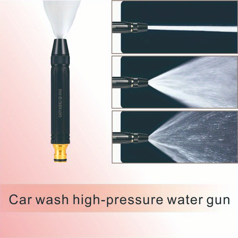 360 degree rotary high pressure car wash water gun durable plastic no battery needed ideal for cleaning cars and watering flowers garden watering adjustable spray pattern durable plastic gun car washing gun 4
