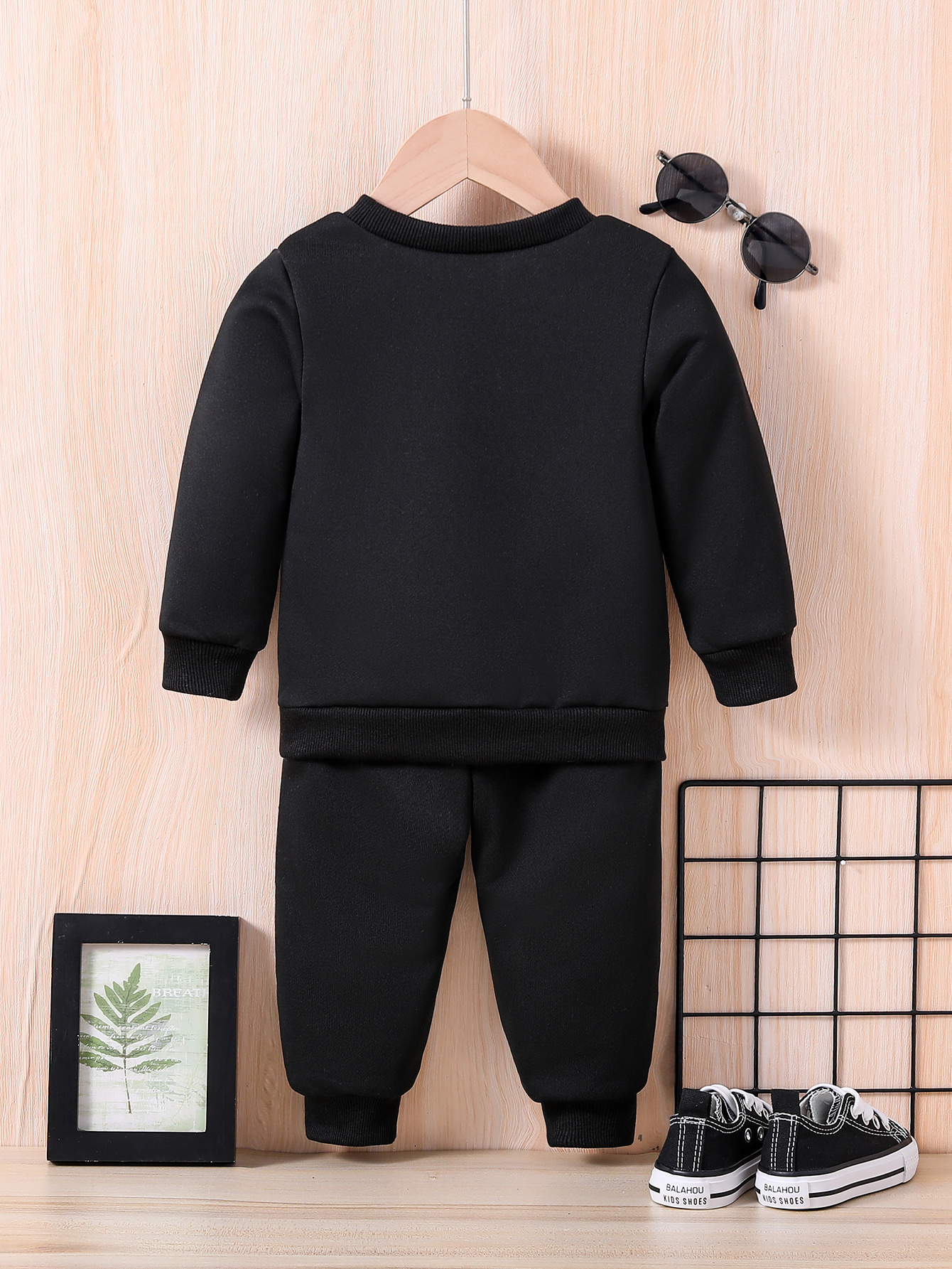 2pcs infant boys casual polyester tracksuit set crew neck Temu