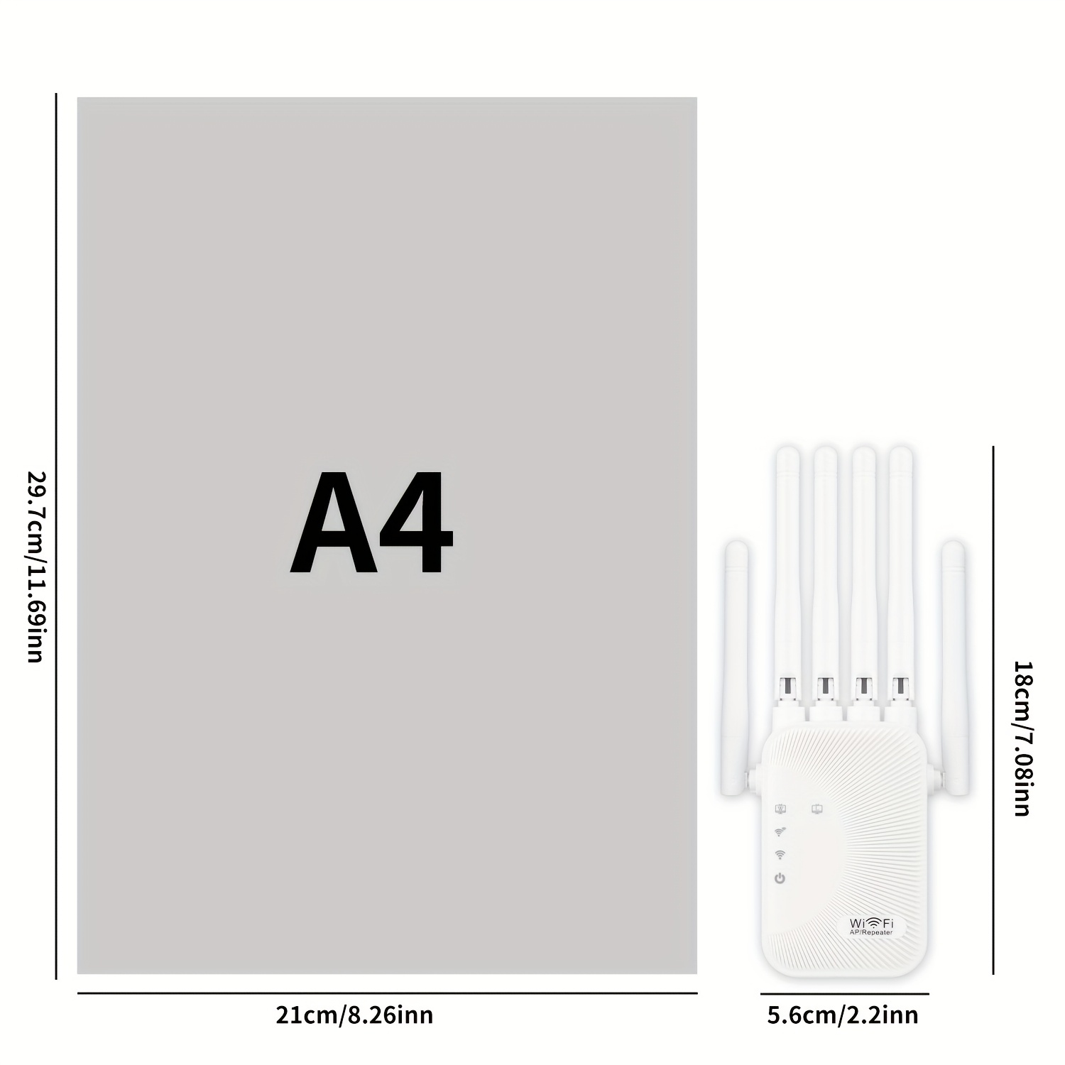 Image of 1200mbps Wifi Range Extender, Wifi With 6 High- , Wireless Wifi Repeater With Ethernet Port, Compatibility For Home And Apartment, Signal For Online Classes And Streaming