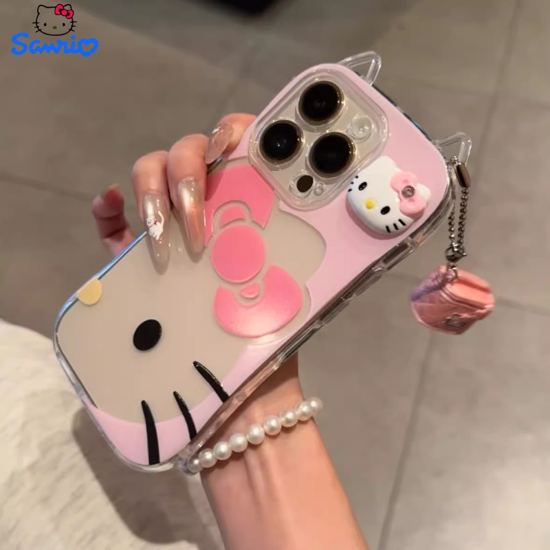 Cute Big-Faced for hello kitty Plush Suitable for Iphone 15 Pro Max Cases, New Apple 14 Pro, Adorable Cartoon Design for 16 Pro Max, Fun Protection for 13, Silicone Shockproof Cover for 12, Soft Shell for 11, XR, And XS