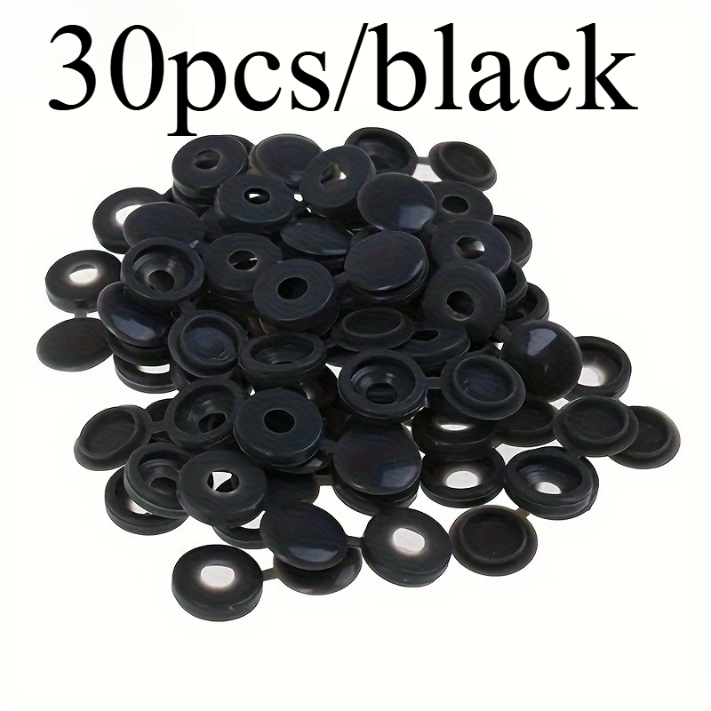 TEMU 20 stuks/30 stuks/60 stuks Willekeurige Kleur - Plastic Schroef-Vouwgesp | Beschermdopknop | Decoratieve Moerendop