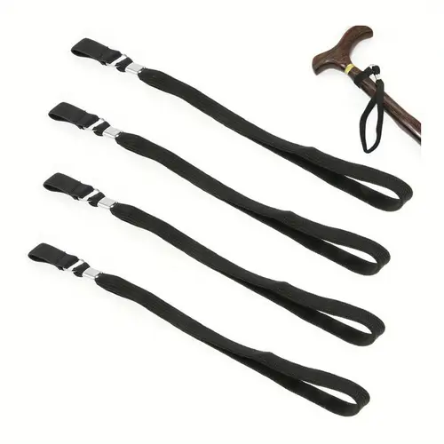 4 pack walking cane wrist strap replacement elastic loop attached anti slip from handle straps band for collapsible foldable walking stick standing canes single tip trekking pole