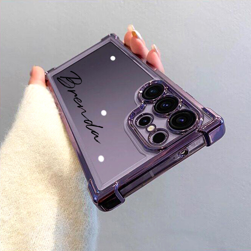TEMU Phone Case - Customized Text Brand New Diy Name Shockproof Phone Case Suitable For Galaxy S26 Ultra