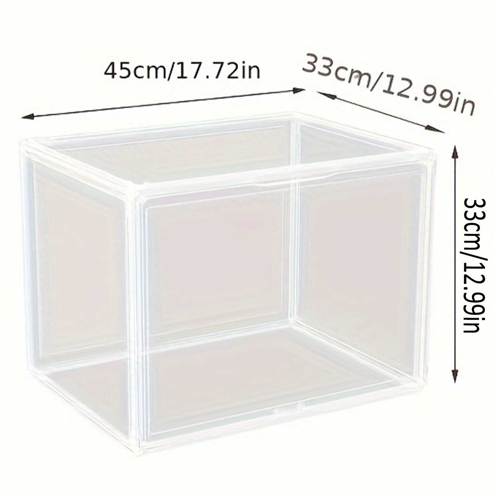 TEMU 1pc Transparent Large Storage Box, Doll Display Stand, Doll Acrylic Display Box, Desk Organizer, Decoration, Home Decoration, Kitchen Additions,