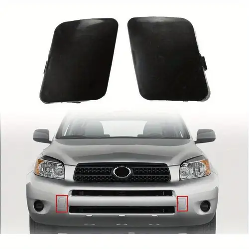 Car_replace_partx Pair Of Front Bumper Tow Hook Eye Cover Caps For Toyota RAV4 2016-2018 – Left & Right