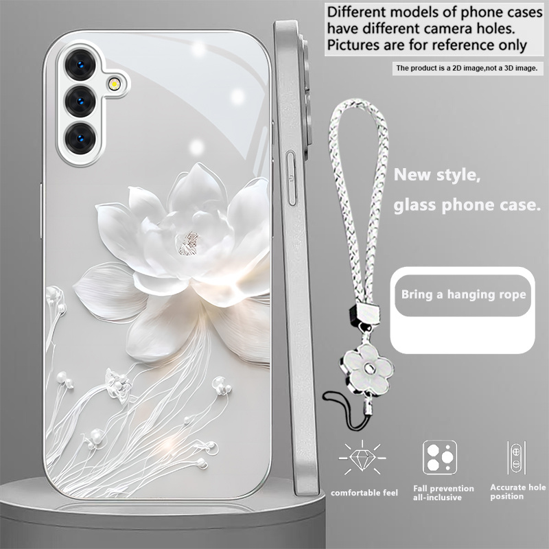 TEMU Phone Case - 2d Flat Purple Sleeping Lotus Suitable For A14 4g/a15 4g/a13/a16 5g/a21s/a25 5g/a26 5g/a31/a32/a32 5g/a33 5g/a34 5g/a35