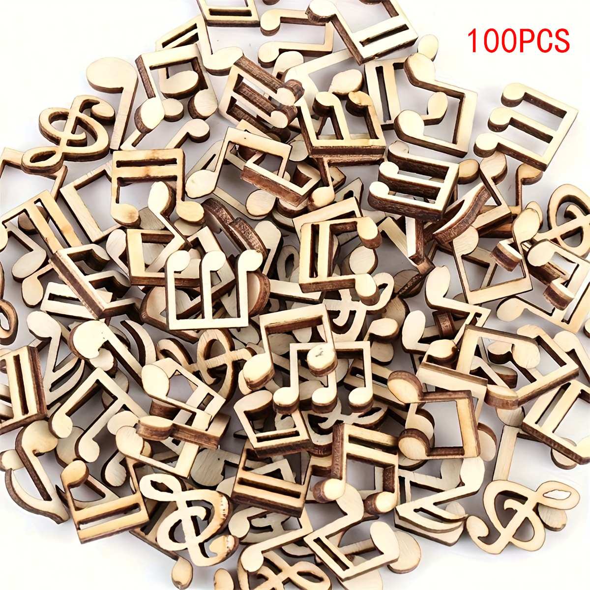 A Set Of 100 Wooden Note Craft Items For Painting, Including Blank Wooden Pieces For Decoration, Suitable For Home, Parties, Festivals, Birthdays, Weddings, And