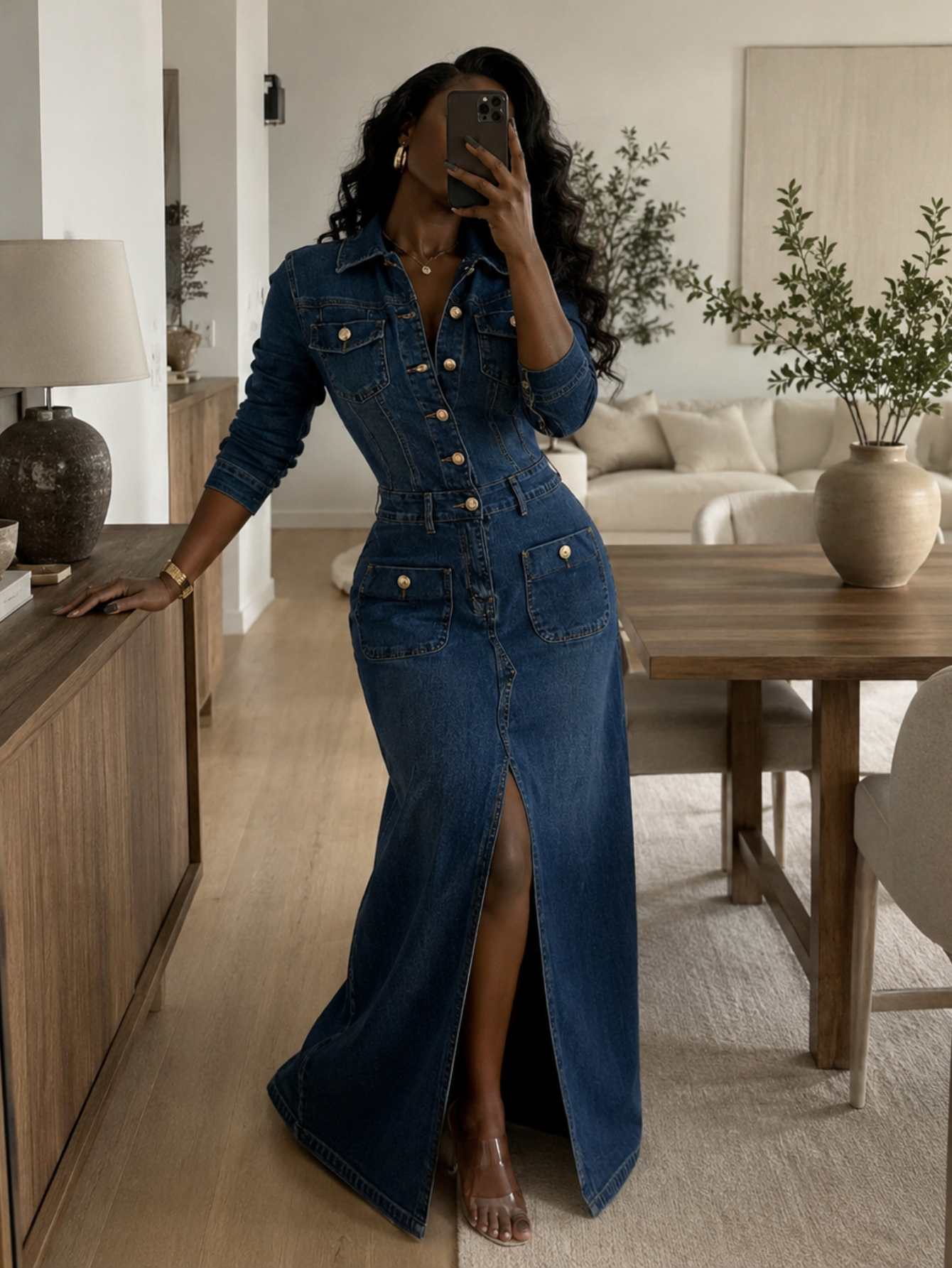 denim dress women sold on Temu United States