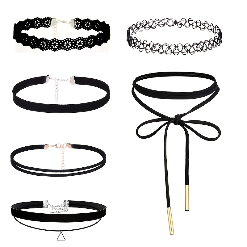 TEMU 6pcs Set Women's Short Versatile Choker Collarbone Chain Set Gift