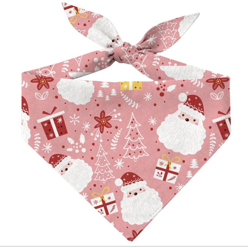 TEMU 1pc 24.8×11 Inch Christmas Dog Bandana, Dog Bandanas, Christmas Bandana For Dogs, Cute Santa Claus Pet Scarf