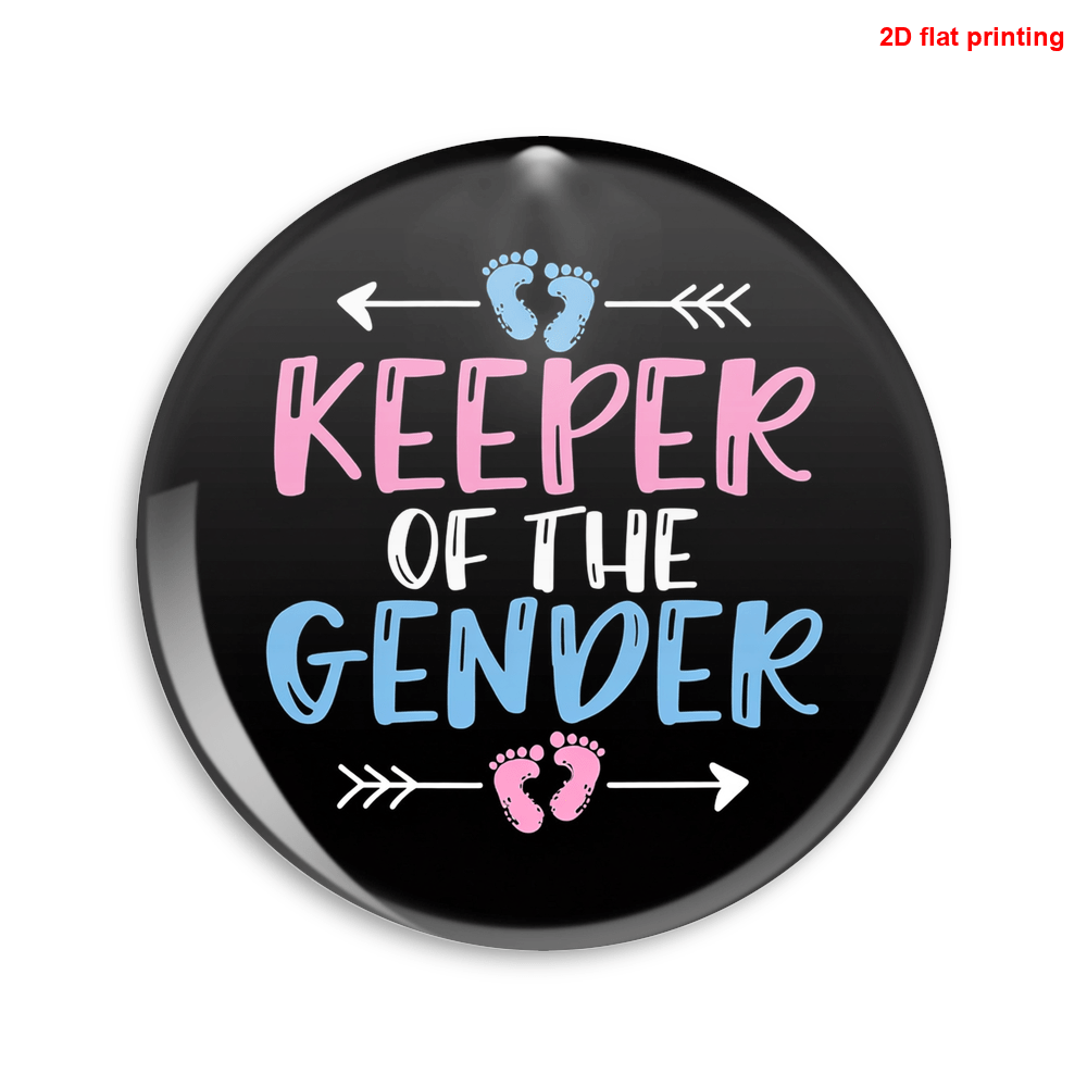 TEMU 1pc Craft Fastener Pin, Keeper Of The Gender Cute Gender Reveal Shower Party Giveaways Holiday Favors Suitable For Bags Jackets And Gifts
