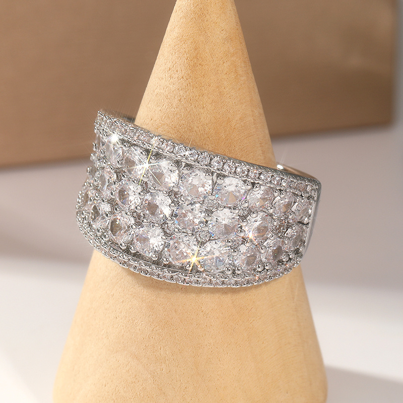 Cubic Zirconia Anniversary Wedding Band Ring