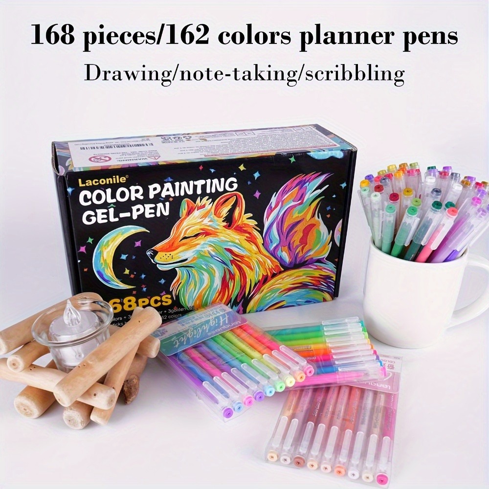 168 Colors Handwriting Pen Set With , Suitable For Notebooks, Painting, For Note Taking, Marking, Office And Professional Art