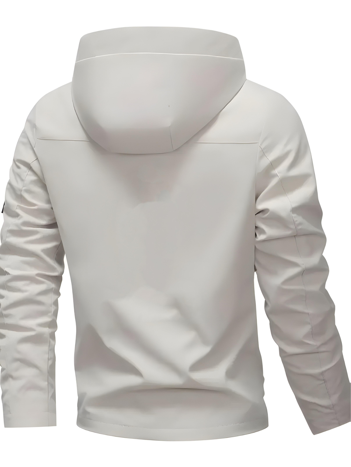 fashion new   print softshell jacket zipper pockets athletic lightweight windproof outerwear drawstring hooded style polyester fabric versatile  