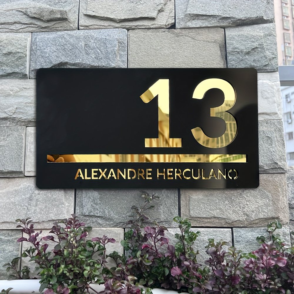 

Custom Acrylic Number Plate - Personalize Your Home, Uv Outdoor Address Tag, Optional Size, Laser Cut Design,