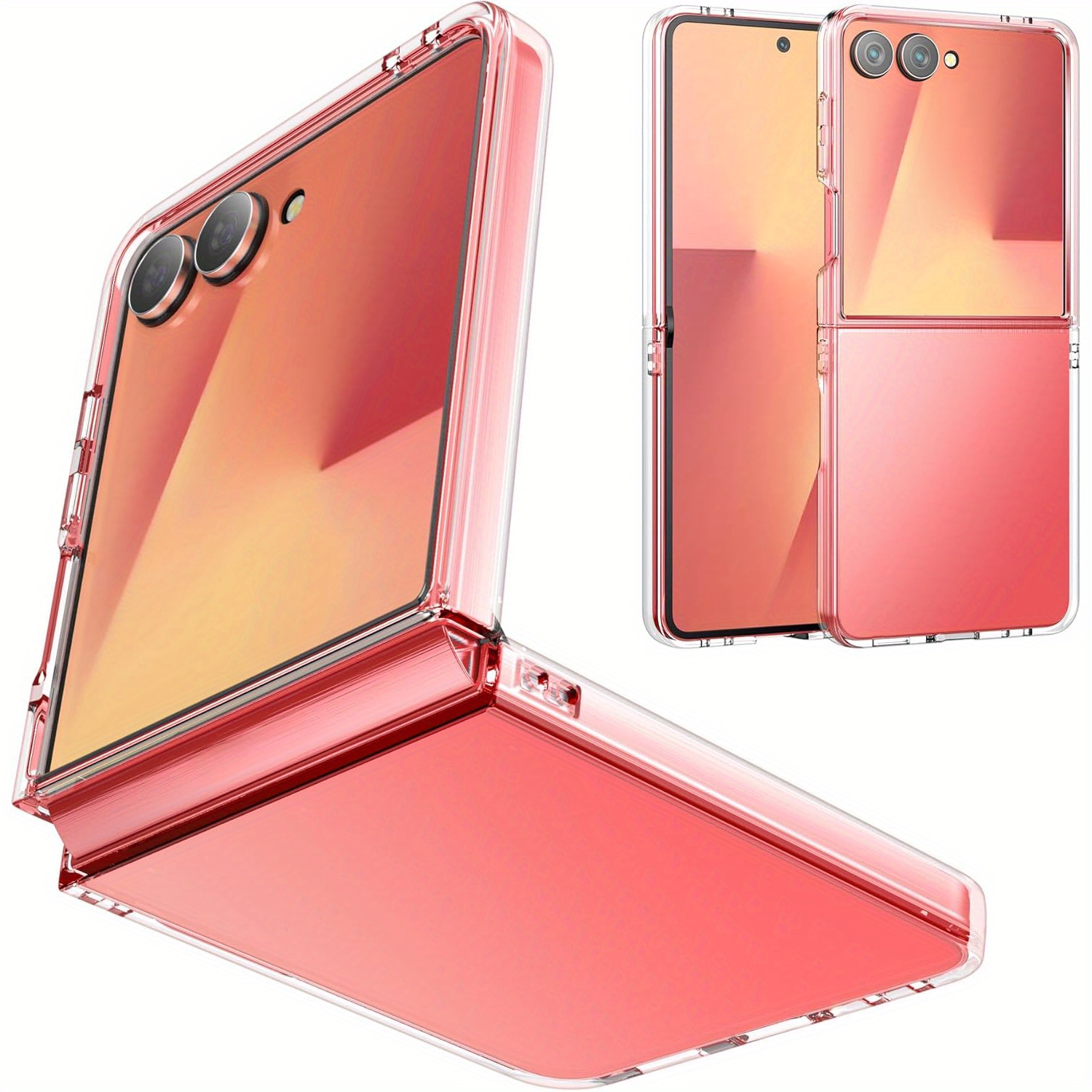 Phone Case - Compatible With For Galaxy Z Flip 7, This Slim Phone Case Cover Is Transparent, Shockproof, And Resistant To Scratches