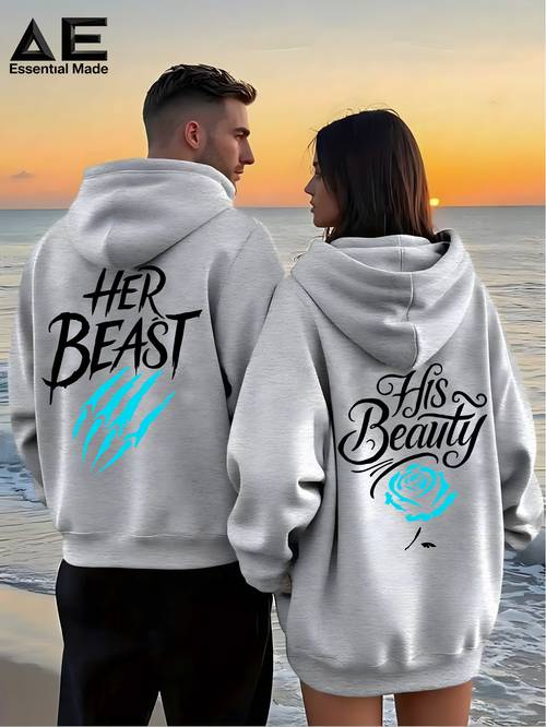 and cozy winter outfit and flowers letter pattern hoodie 1pc super stylish campus strolls shopping dates and relaxing and