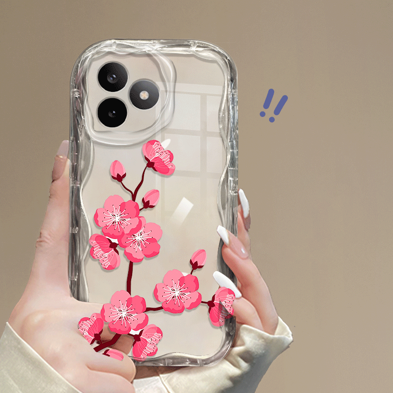 TEMU Phone Case: Suitable X5c Plus Case Flexible Tpu Transparent Shockproof Flowers Beautiful Flowers Painted Back Cover