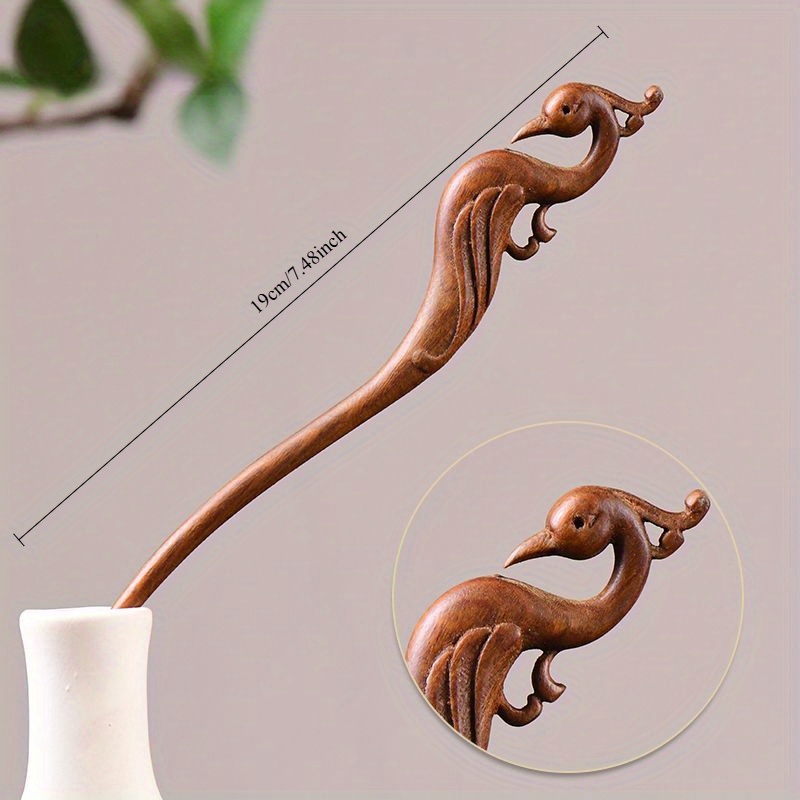 Ancient Clothing For Mothers, Essential Headgear, Vintage Women's Christmas Thanksgiving Gift Hairpin, Modern Easy Hair Additions 18cm/7inch Hand-carved Hairpin