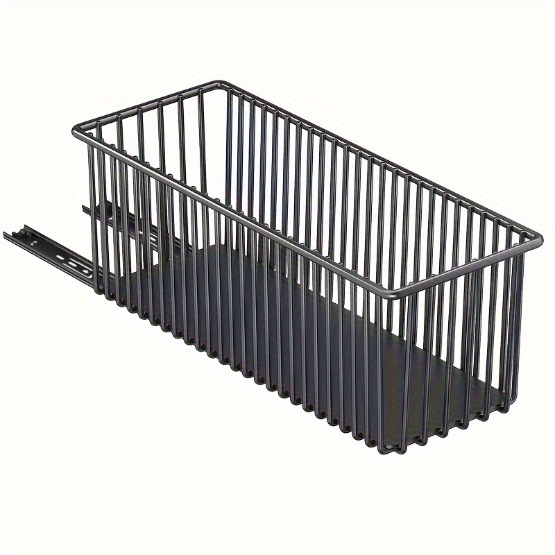 TEMU Panier de rangement coulissant pour armoire, dessous d'évier, boîte de rangement coulissante, étagère de meuble de cuisine latéral