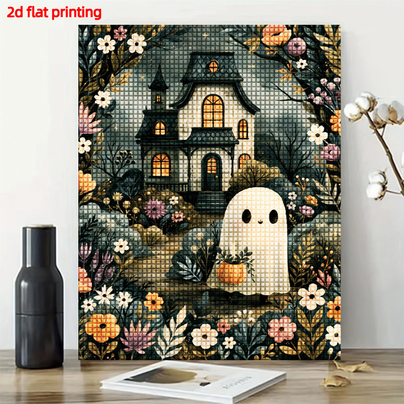 TEMU Peinture Diamant Adulte 2D Imprimée à Plat, Cadre Entièrement Perforé, Jardin, Idéale pour Décoration Salon, Chambre, Bureau, Meilleur Cadeau