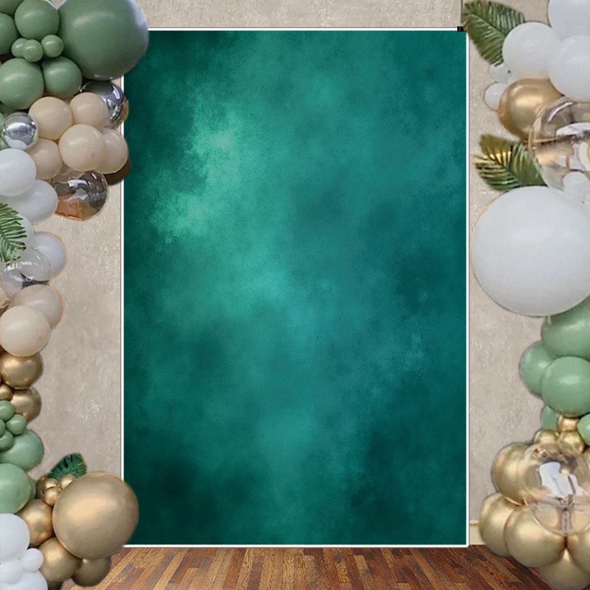 Elegant Teal Gradient Photography Backdrop