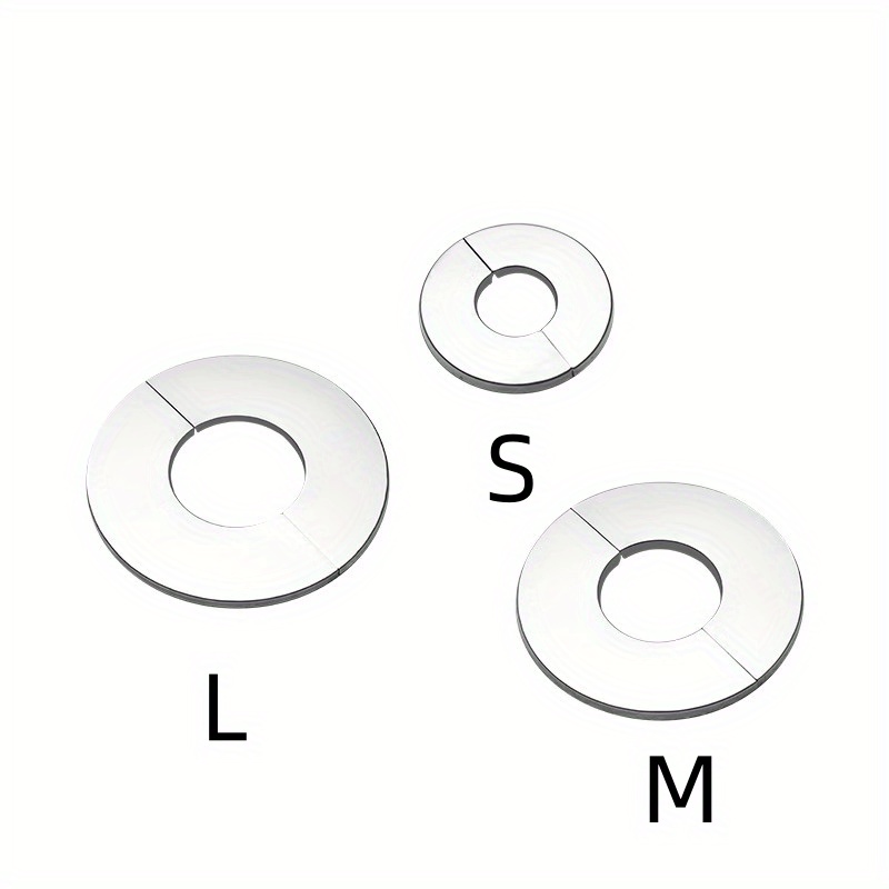 3pcs/6pcs 304 Stainless Steel Decorative Cover Plates For Triangle Valves - Circular Wall Plate Covers For Shower Faucets, Heating Pipes, Wall Hole Covers, Conceal Unsightly Plumbing
