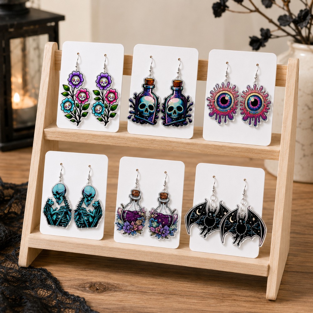 12pc Women's Day of The Dead Earring Decoration Set