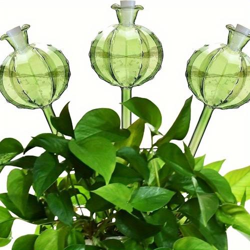 4pcs cactus shape plant automatic watering device plastic watering ball automatic watering spike cute shape decoration green