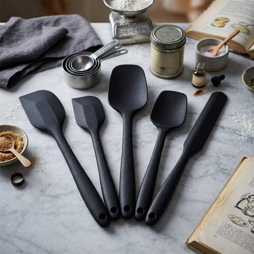 5pcs silicone spatula set food grade silicone spatula upgrade strong handle with ergonomic grip heat resistant for nonstick cookware cooking