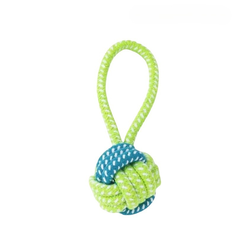 1pc Heavy-Duty Braided Rope Dog Chew Toy, Random Color Rope Ball with Textured Grip - Interlocked Rope Ball for Power Chewers, Teeth Cleaning And Training, Durable Molar - Suitable for Fetch
