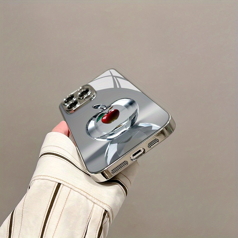 A Crystal Clear, Beautifully Designed Red Apple Pattern Glass Phone Case with Lens Protection, Suitable for iPhone Models 16/16Pro/16Promax/16Plus/15/15Plus/15Pro/15Promax, 14/14Plus/14Pro/14Promax, 13/13Pro/13Promax, 12/12Pro/12Promax, 11/11Pro/11Promax, Xr/Xs/Xsmax, Featuring an Attractive And Stunning Appearance.
