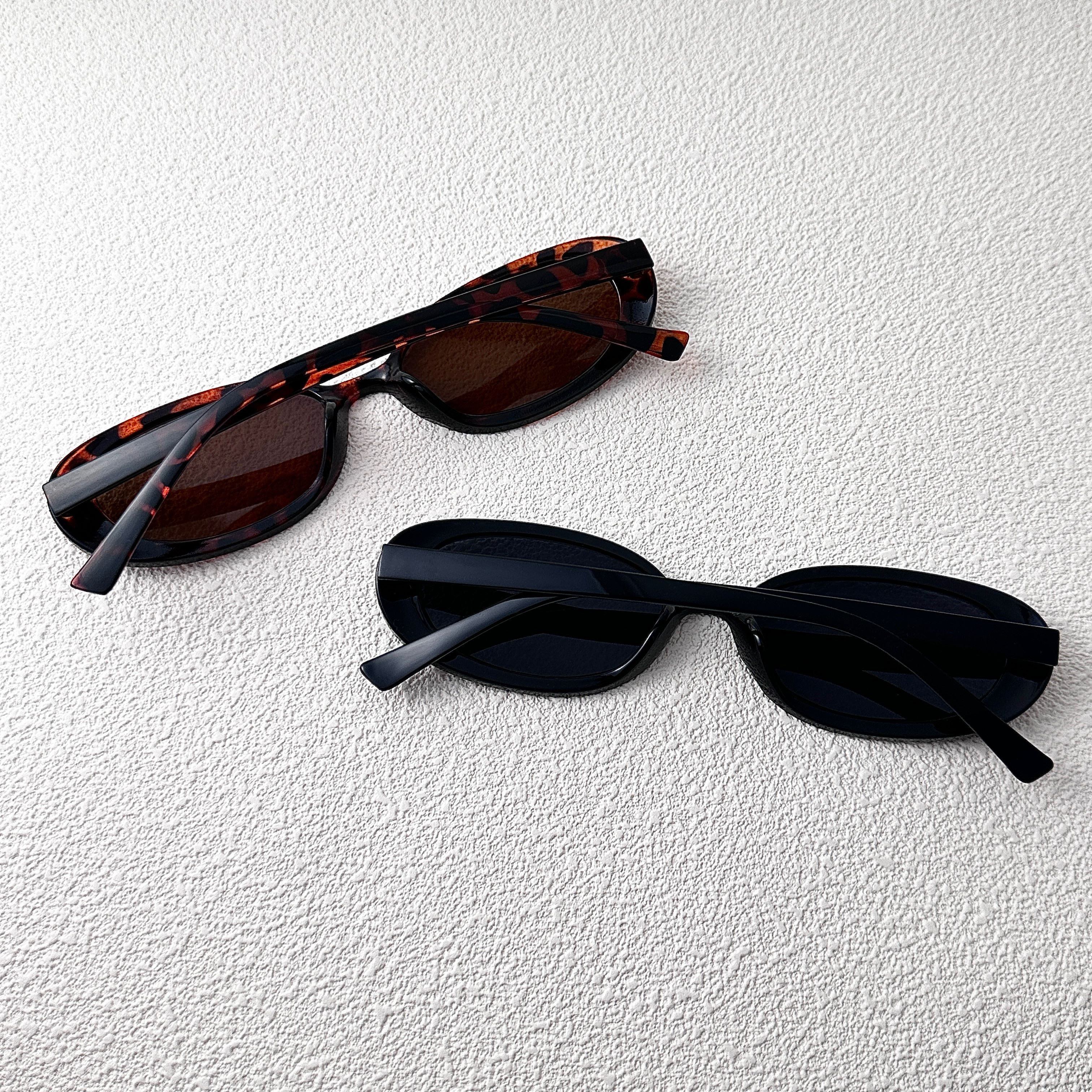 2pcs Fashion Oval Glasses | Polycarbonate Frame & Lenses, Perfect For, & Parties, Decorative Eyeglasses