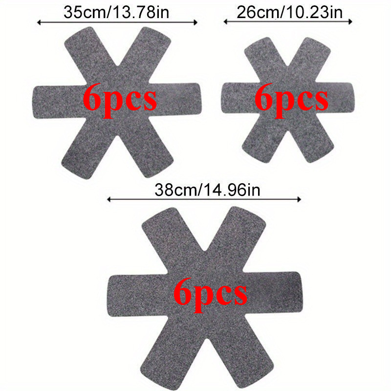 18pcs Thickened Heat-resistant And Scratch-proof Pot Bottom Pads, Made Of Polyester And Felt, For Hand Washing , Kitchen Safety Protective Pads