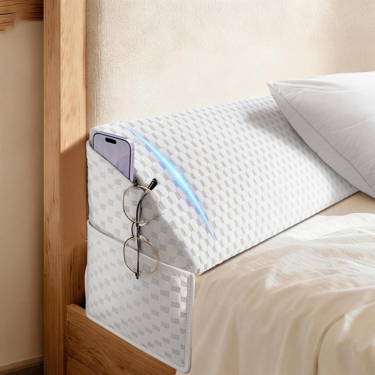 TEMU Oreiller cube de lit pour tête de lit, remplisseur d'espace de matelas (0-6') pour dortoir , oreiller cube pour matelas, remplisseur pour lits,