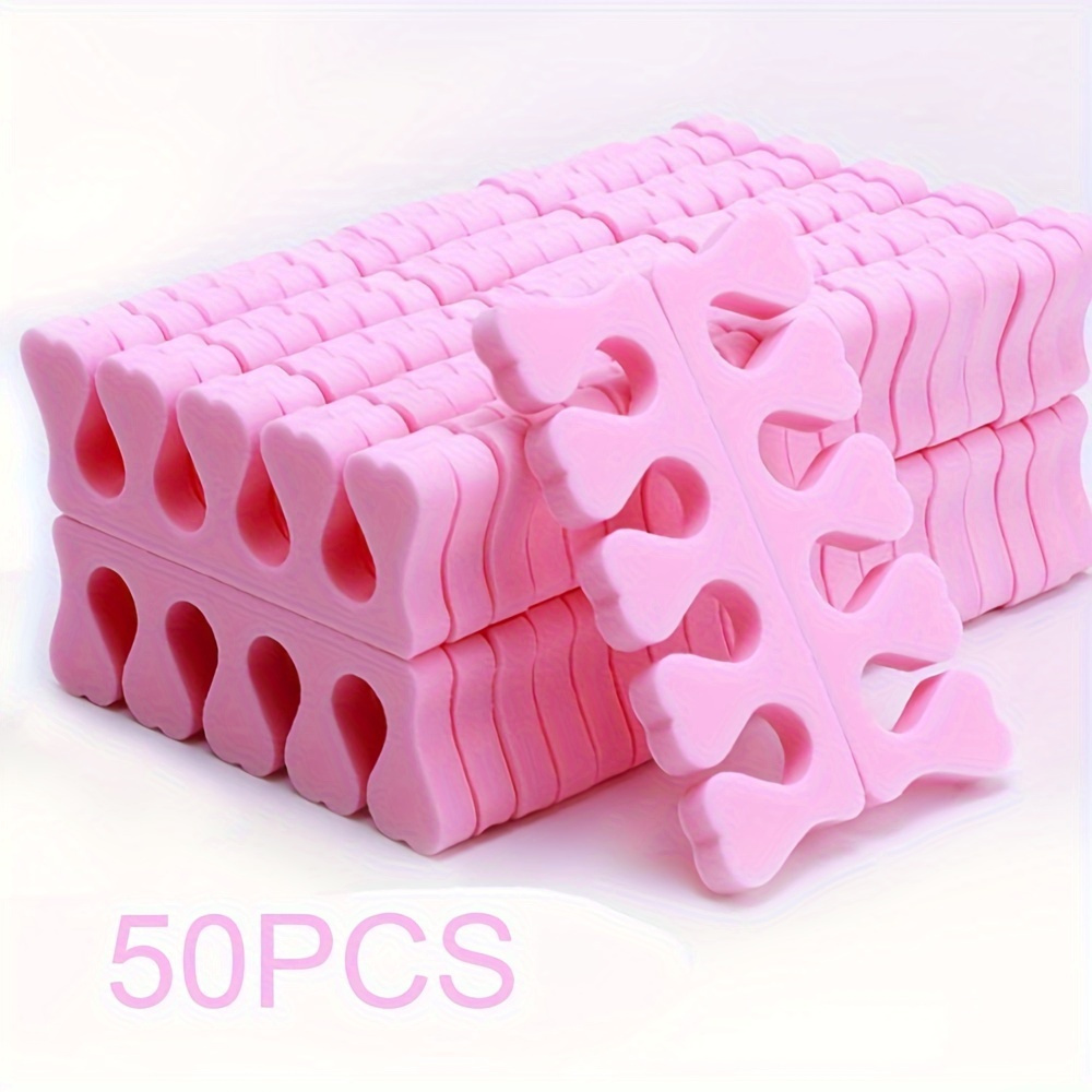 TEMU 50 stuks hartvormige zachte spons teen scheiders - Comfortabele nagelkunstgereedschappen en accessoires, geurloze voetisolatoren voor manicure,