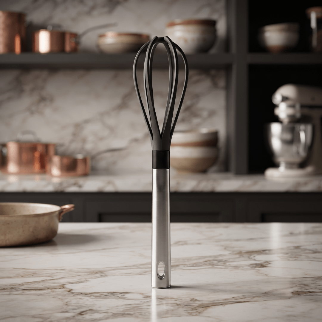 TEMU Heat-resistant Plastic Whisk With Ergonomic Stainless Steel Handle Anti-scratch Kitchen Hand Egg Beater Utensil For Home Kitchen And Baker And