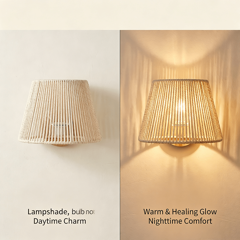 Hand Woven Linen Rope Lampshade for Table & Floor Lamps