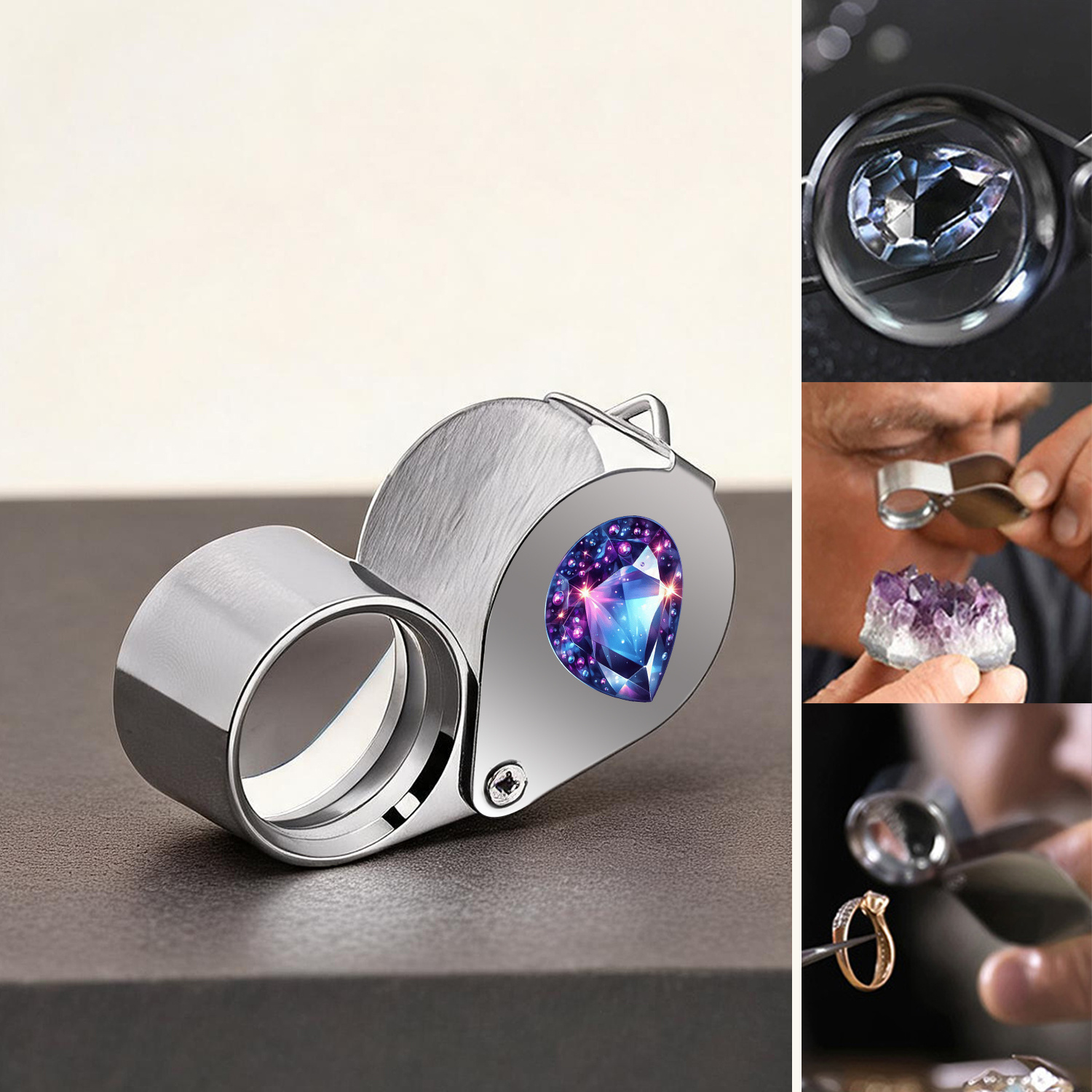 Professional 30X Jewelry Inspection Magnifier with Case